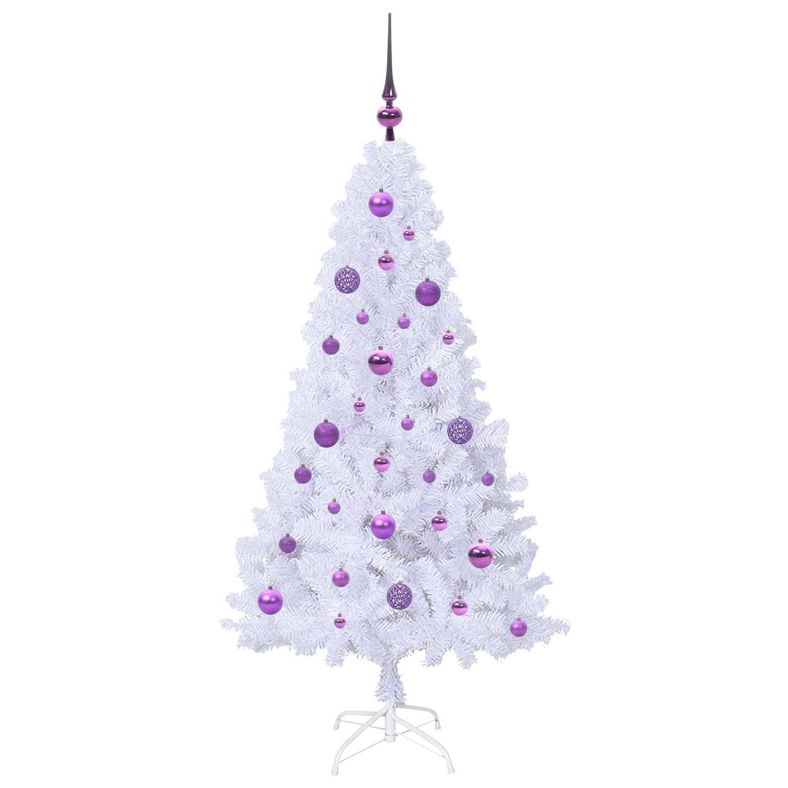 Sapin de Noël | Arbre de Noël artificiel avec 150 LED Blanc 150 cm PVC et Acier Maison Chic - Image 4
