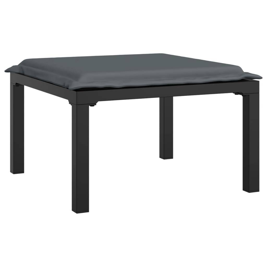 Salon de jardin 8 pcs | Mobilier d'extérieur noir et gris résine tressée Maison Chic - Image 8