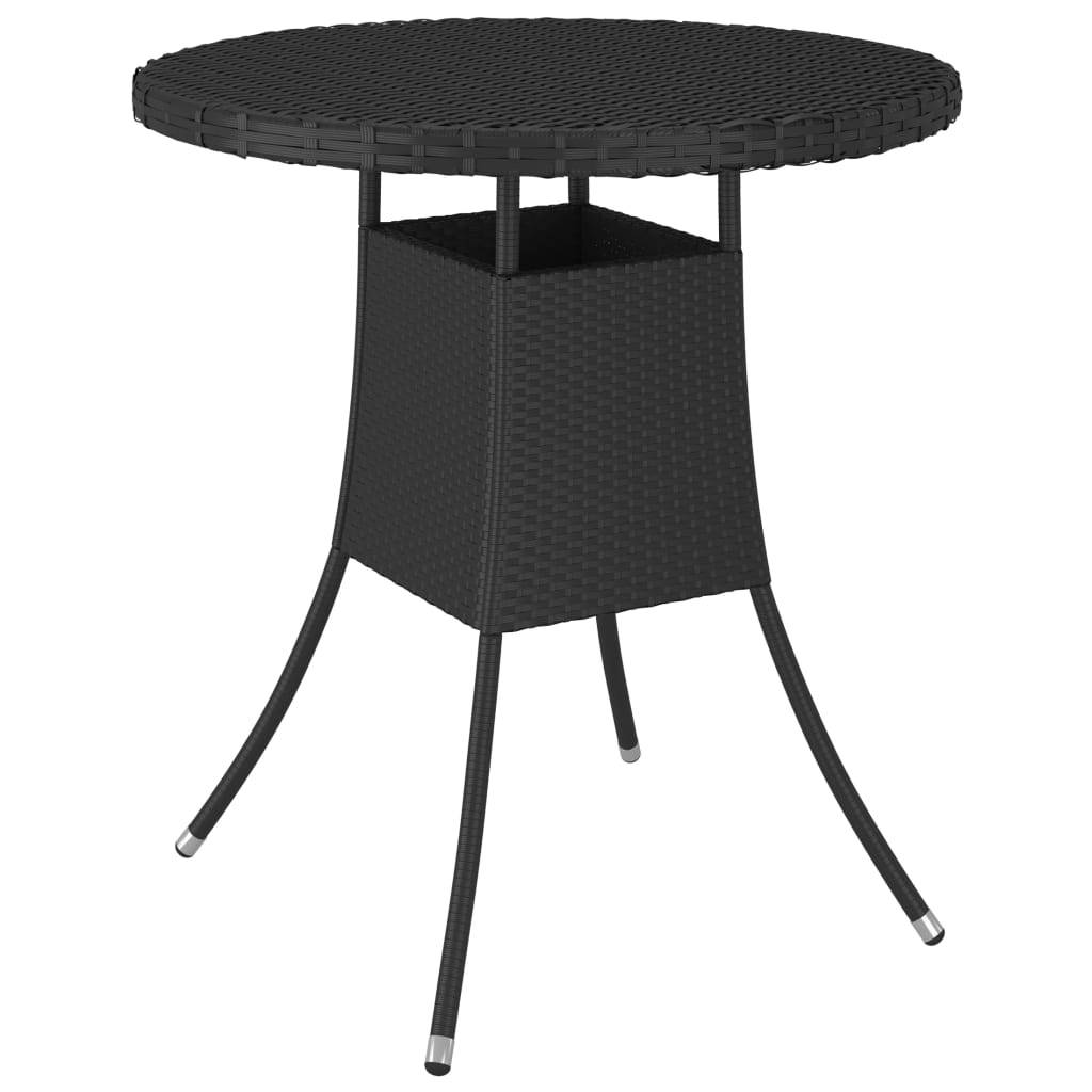 PANGIVO - Table de jardin résine tressée noire 70 x 73 cm - PANGIVO - Image 1