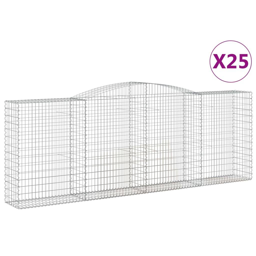 Vidaxl - Paniers à gabions arqués 25 pcs 400x50x140/160 cm Fer galvanisé vidaXL 3147033 - Image 2