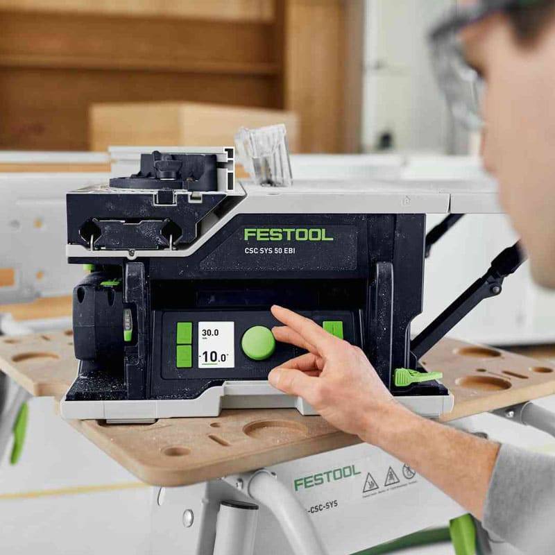 Scie circulaire sur table sans fil 36V (2x18V) CSC SYS 50 EBI-Basic - FESTOOL - sans batterie ni chargeur - avec accessoires - 576820 - Image 5
