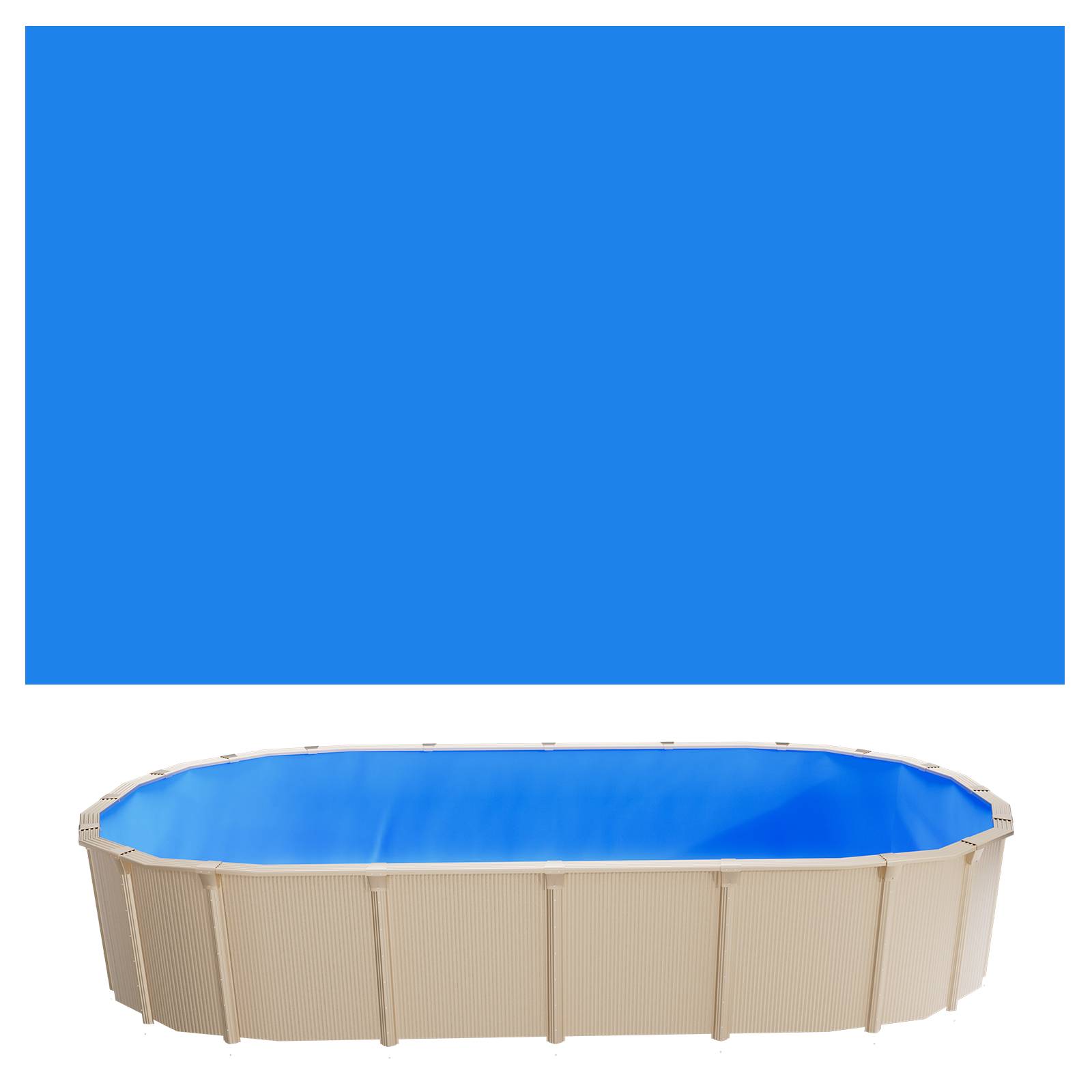 Vevor - VEVOR Liner Piscine Hors-Sol Film Intérieur de Piscine Ovale 375x610x120 cm Bleu