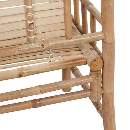 Banc de jardin - Banc d'extérieur - Banquette 120 cm Bambou - Image 3