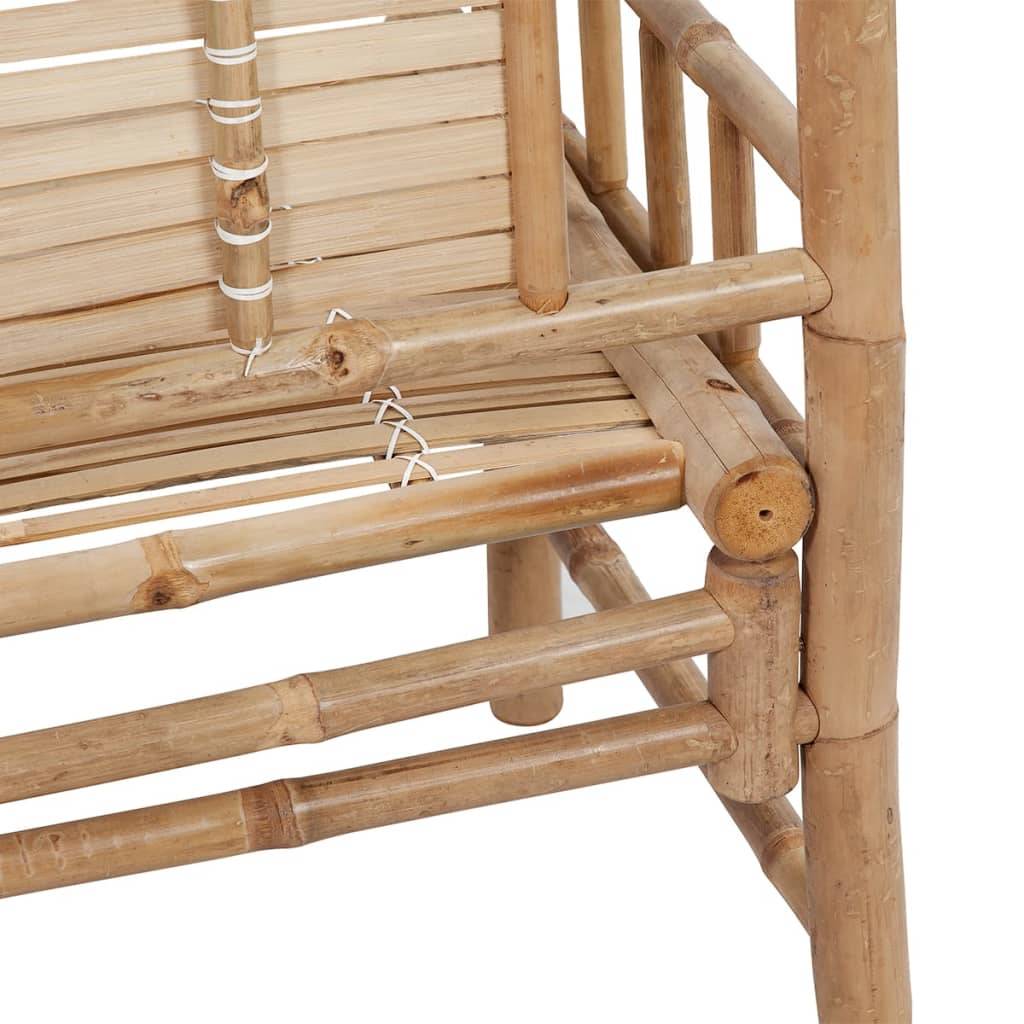 Banc de jardin - Banc d'extérieur - Banquette 120 cm Bambou - Image 3