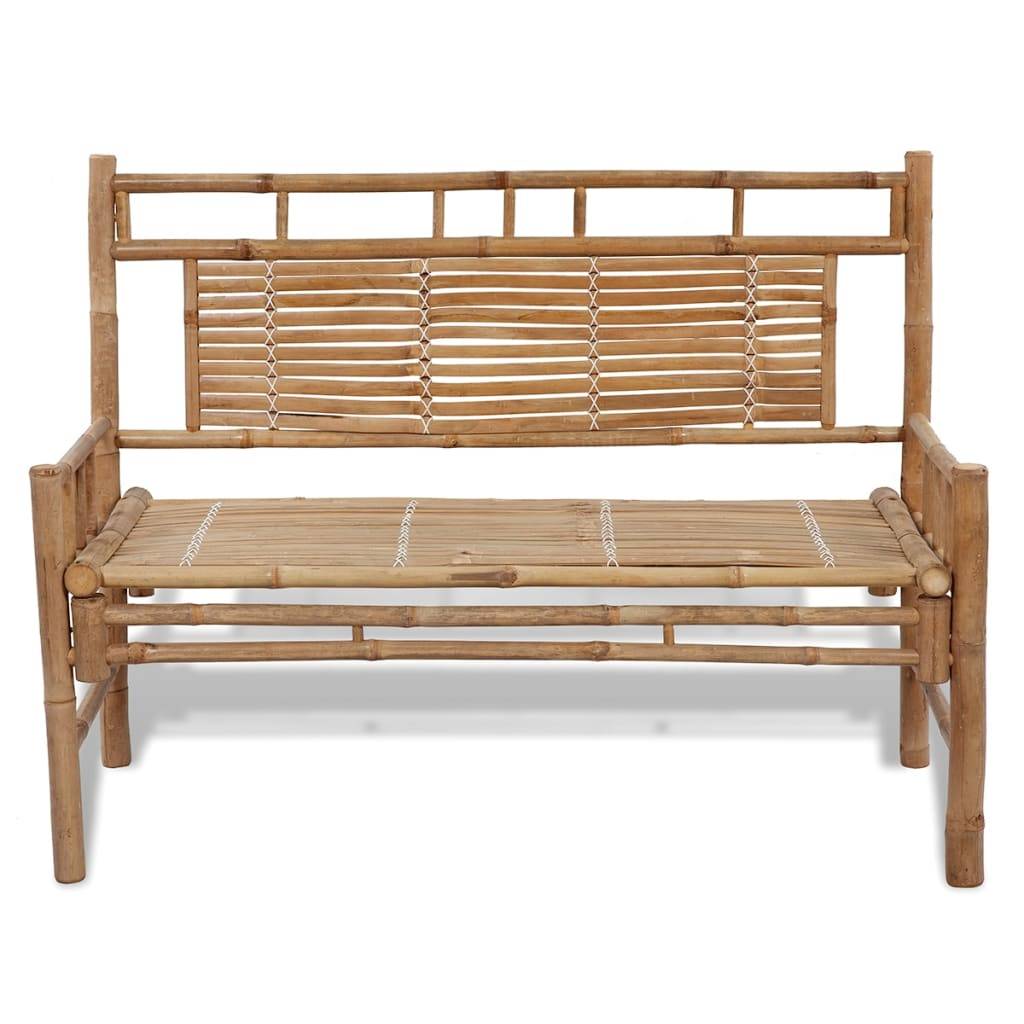 Banc de jardin - Banc d'extérieur - Banquette 120 cm Bambou - Image 1