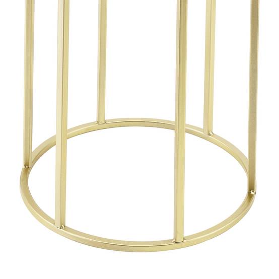 Set de 2 supports de plantes ensemble pot de fleur lot cache-pot ensemble bac à fleurs vase métal tailles différentes doré noir - Image 4