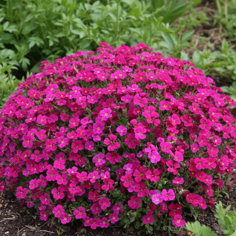 Aubriète Royal Red à fleurs Rouge/ - feuillage Persistant - Godet - 5/20 cm - Image 1