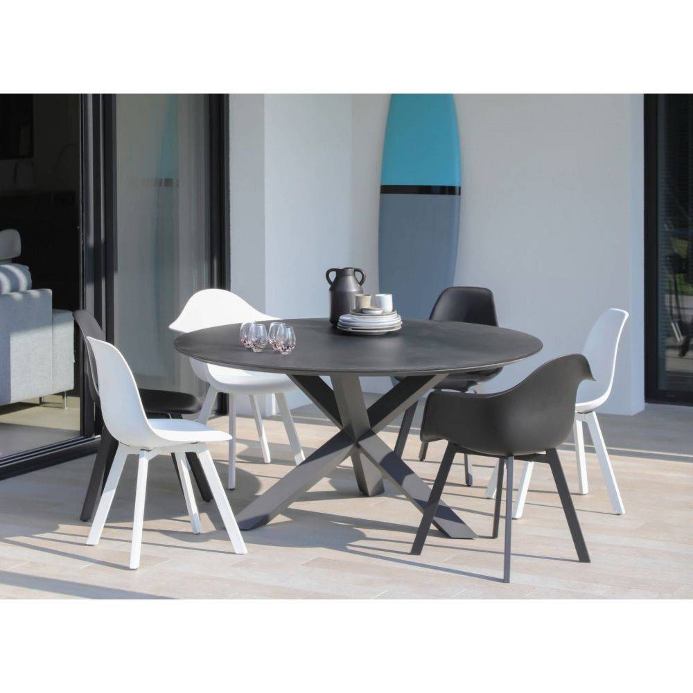 Proloisirs - Chaises d'extérieur aluminium et résine Jato (Lot de 4) - Image 2