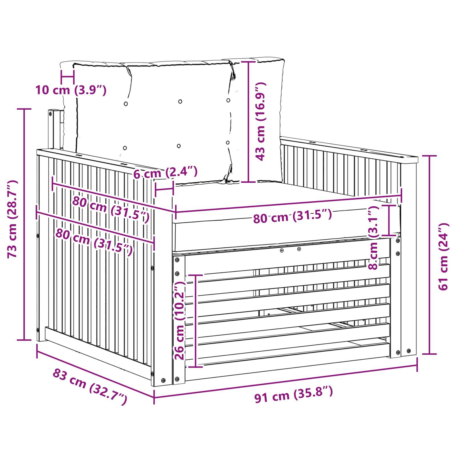 Vidaxl - Canapé d’extérieur Polyester Blanc vidaXL 3439133 - Image 3