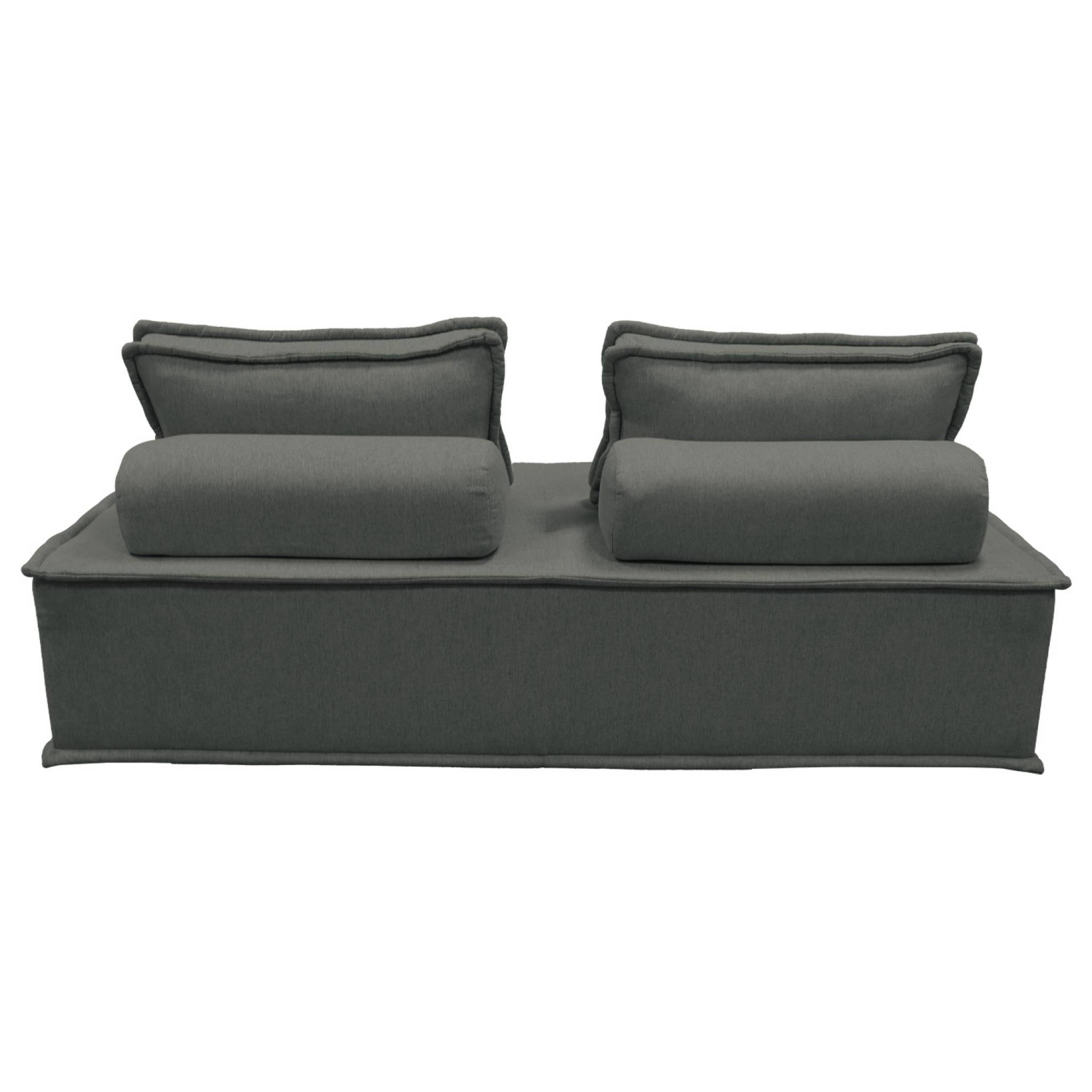 sweeek - Chauffeuse 2 places pour canapé modulable tissu capitonné gris | sweeek - Image 6