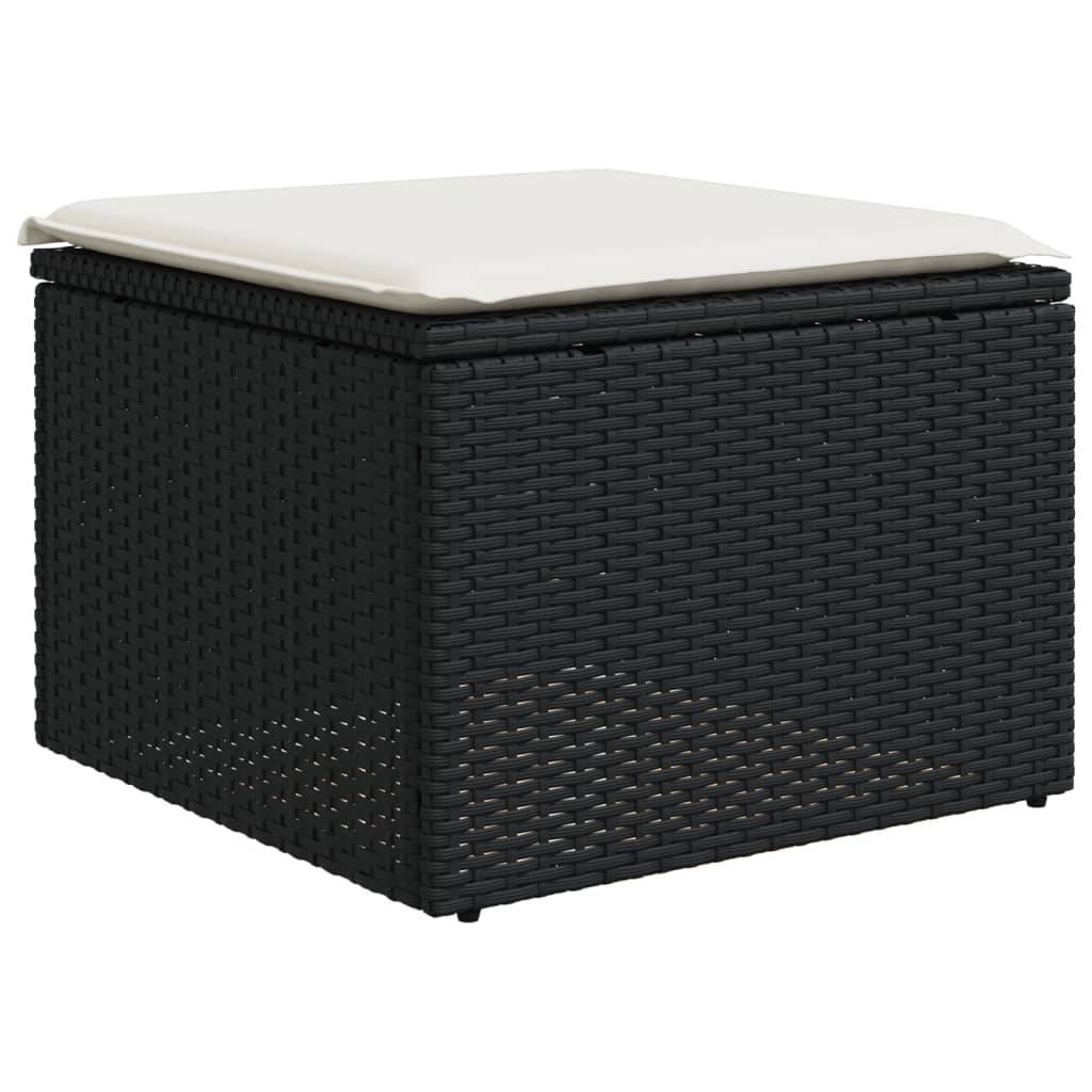 Vidaxl - Salon de jardin 8 pcs avec coussins noir résine tressée vidaXL 3274676 - Image 8