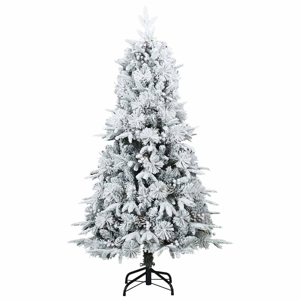 Sapin de Noël | Arbre de Noël Artificiel à Branches Articulées Blanc 150 cm Maison Chic - Image 5