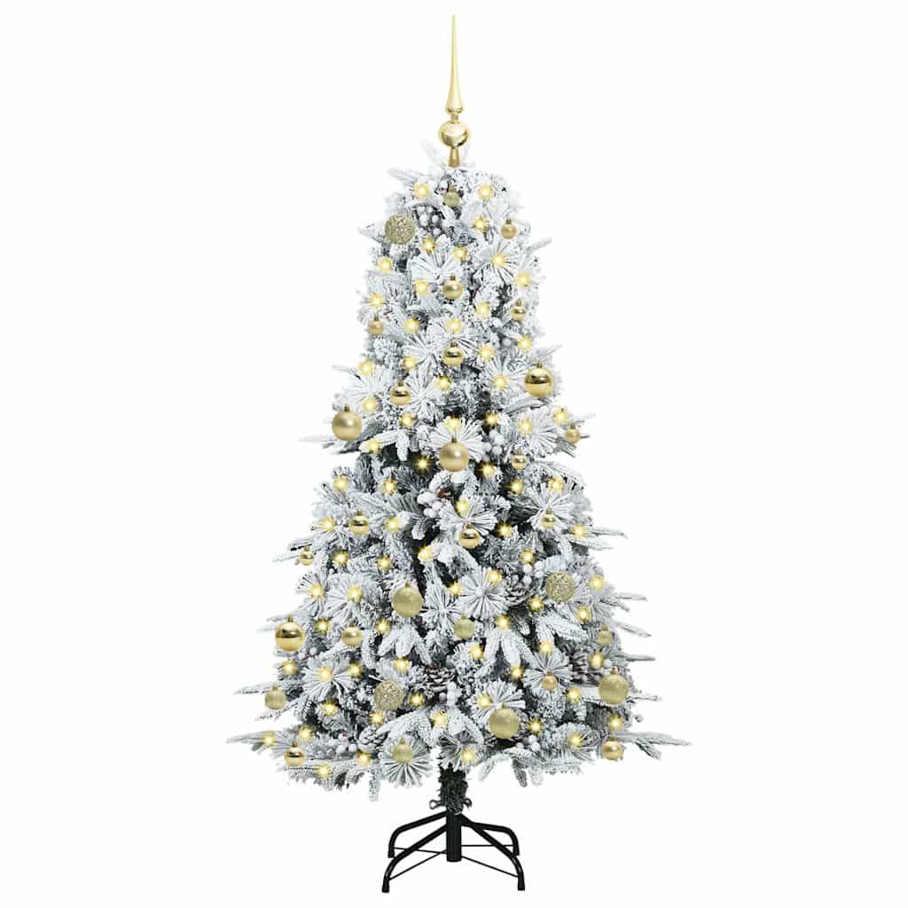 Sapin de Noël | Arbre de Noël Artificiel à Branches Articulées Blanc 150 cm Maison Chic - Image 3