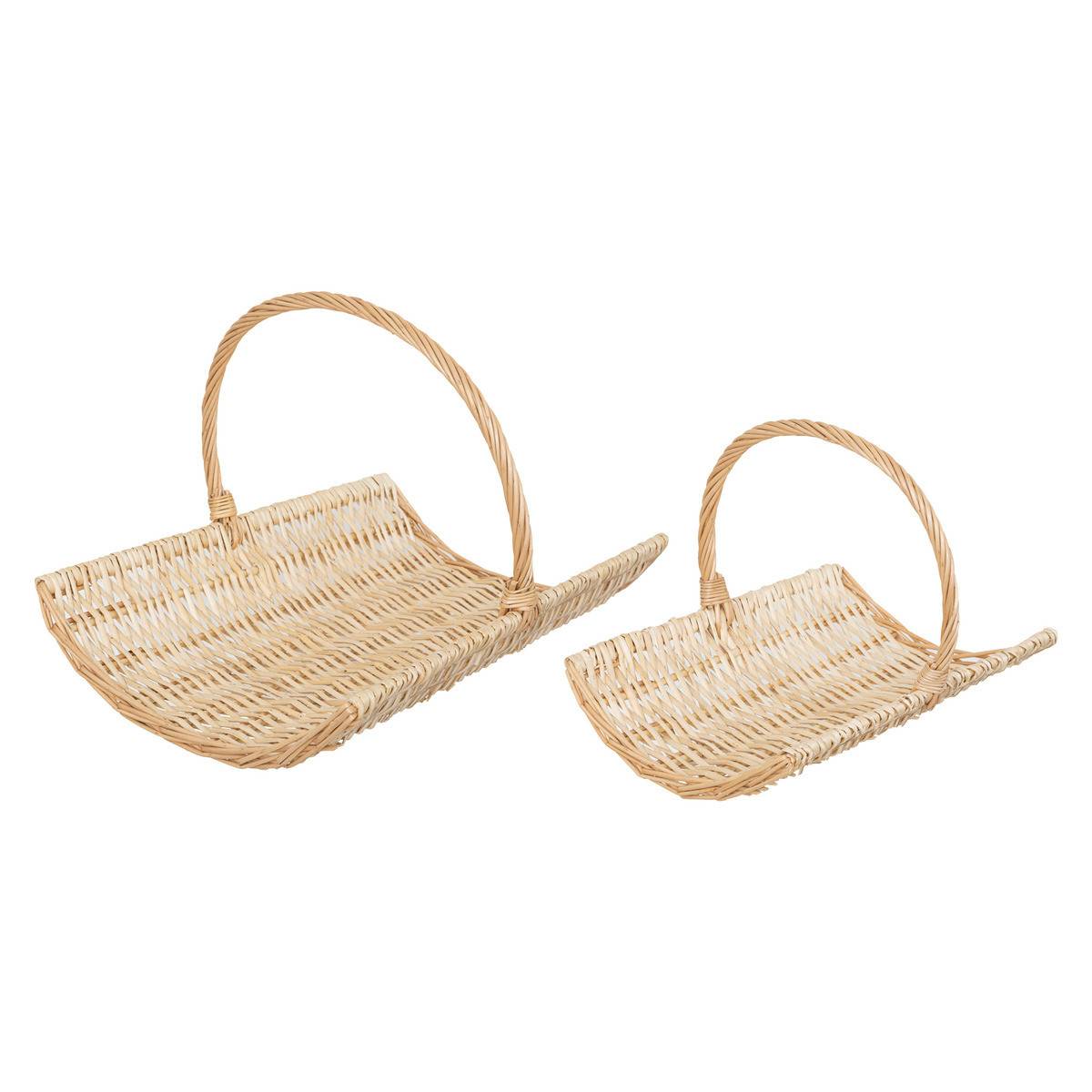Lot de 2 Paniers de rangement en Osier L 50 et L 40 cm - Image 1