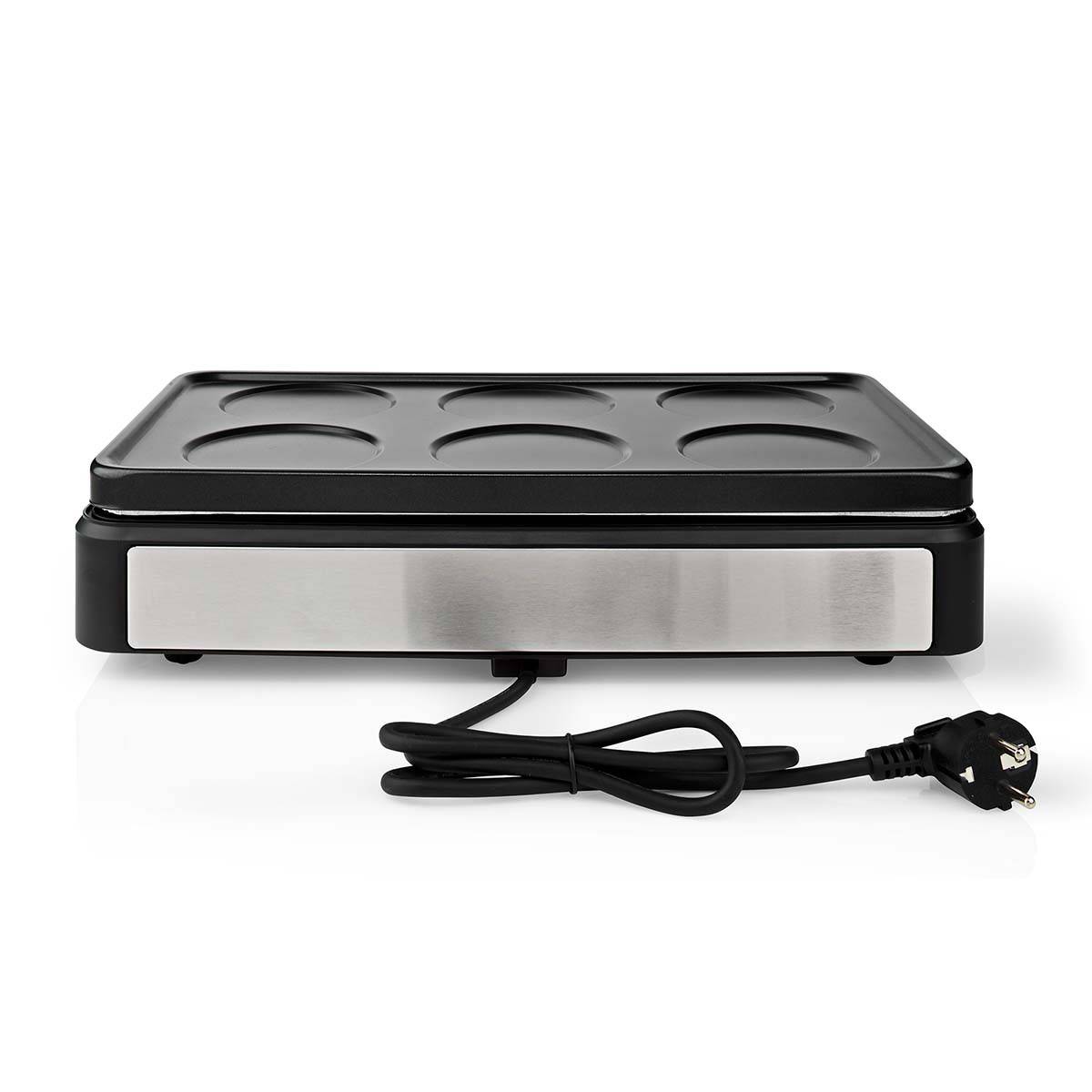 Wok Party Crepière SET pour 6 personnes 600W Revetement anti-adhésif Poêle à wok NEDIS - Image 5