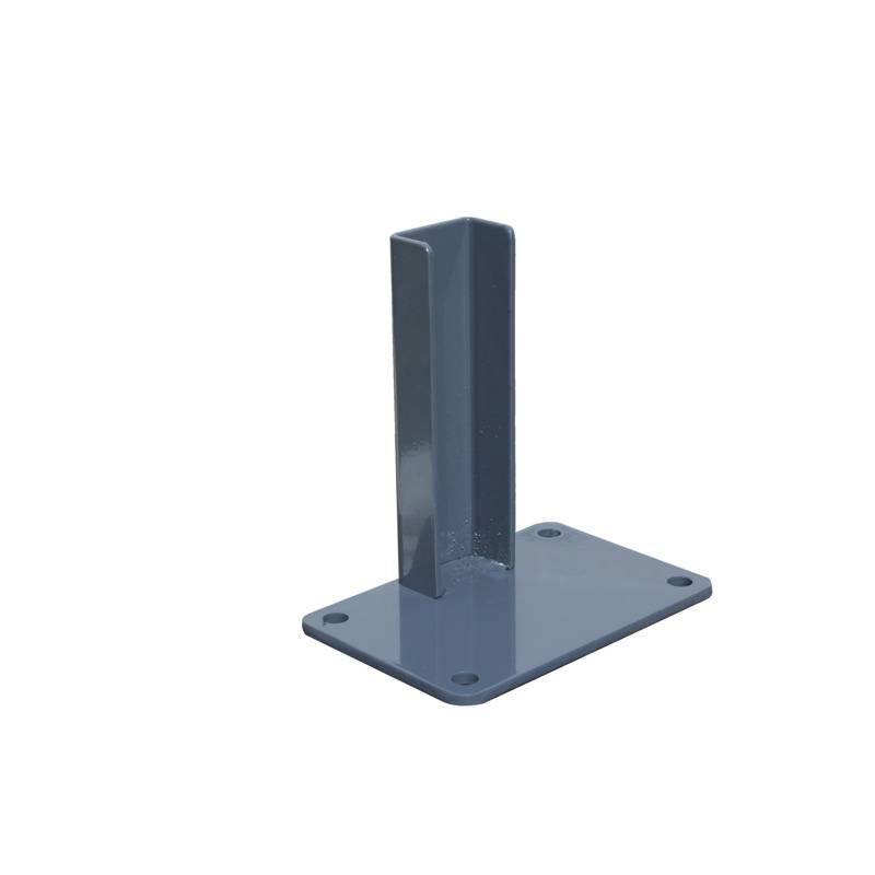 Platine aluminium pour poteau de départ ou fin de clôture - Coloris - Gris anthracite RAL 7015, Largeur - 10 cm, Longueur - 15 cm - Image 1