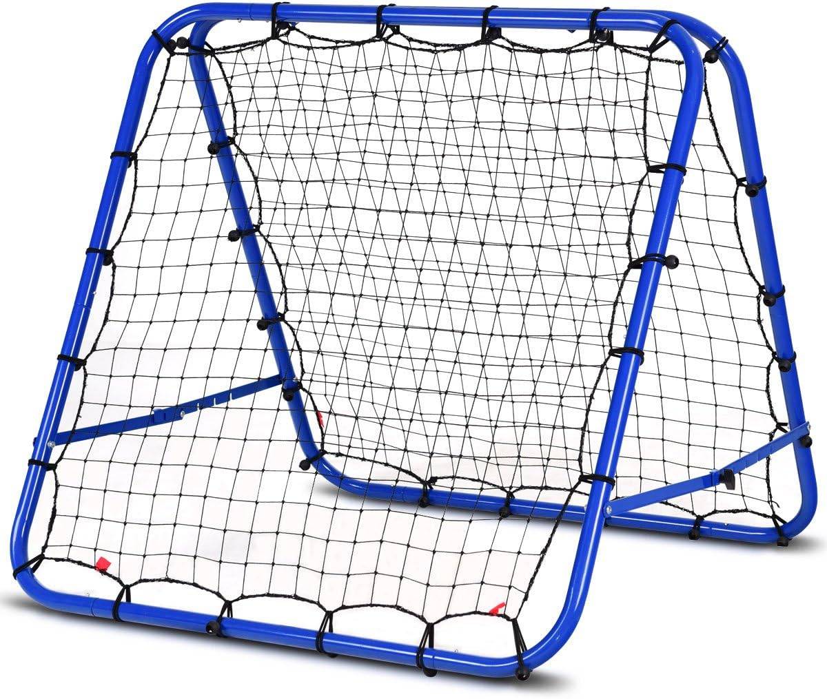Costway - Filet de Rebond de Football Pliable & Double Face, Filet d'Entraînement avec Angles Réglables, Équipement de Sport pour Soccer, Volley, Tennis, Handba - Image 1