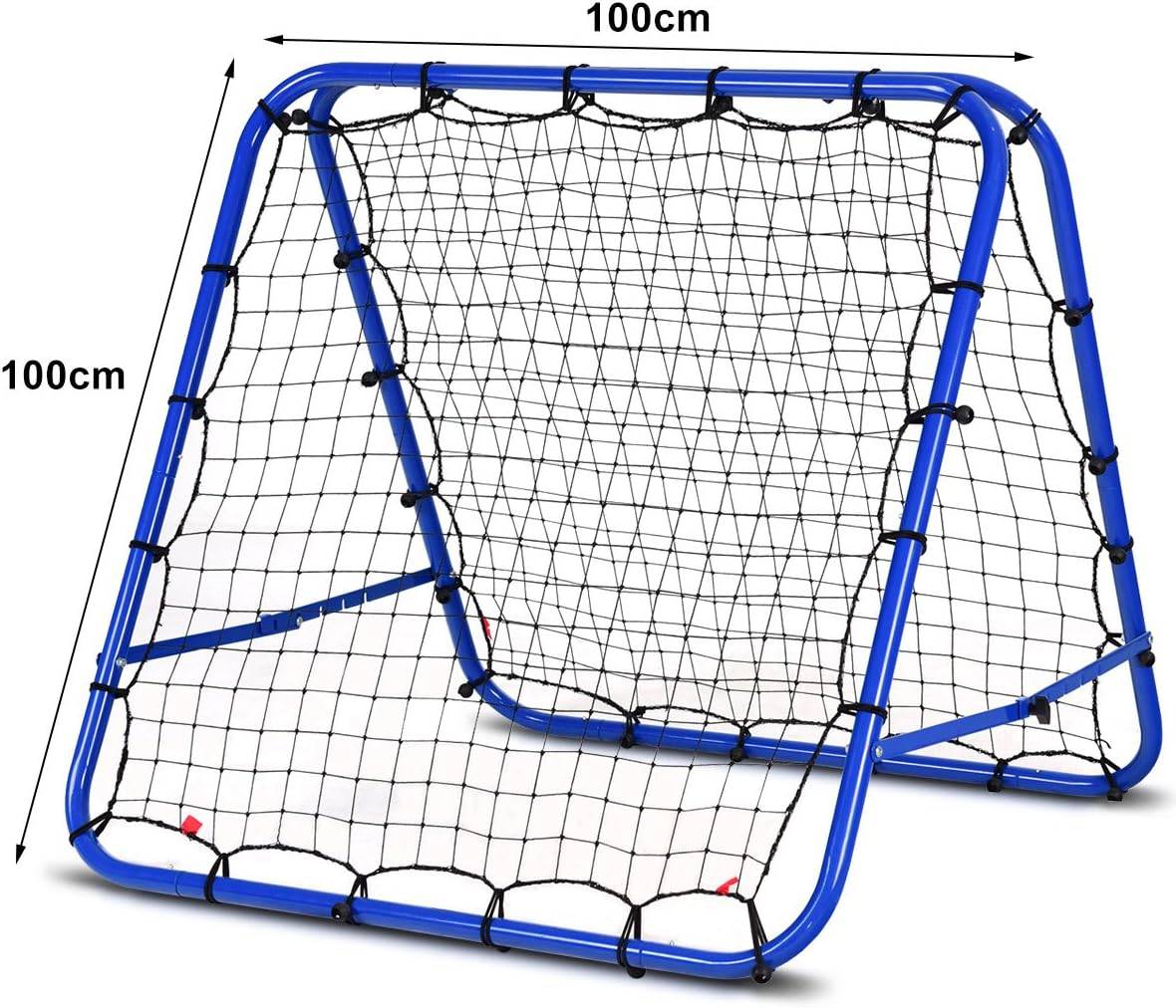 Costway - Filet de Rebond de Football Pliable & Double Face, Filet d'Entraînement avec Angles Réglables, Équipement de Sport pour Soccer, Volley, Tennis, Handba - Image 4