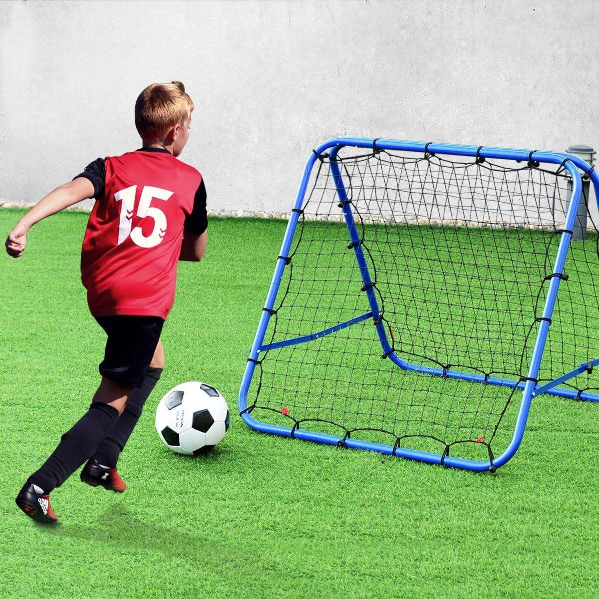 Costway - Filet de Rebond de Football Pliable & Double Face, Filet d'Entraînement avec Angles Réglables, Équipement de Sport pour Soccer, Volley, Tennis, Handba - Image 5