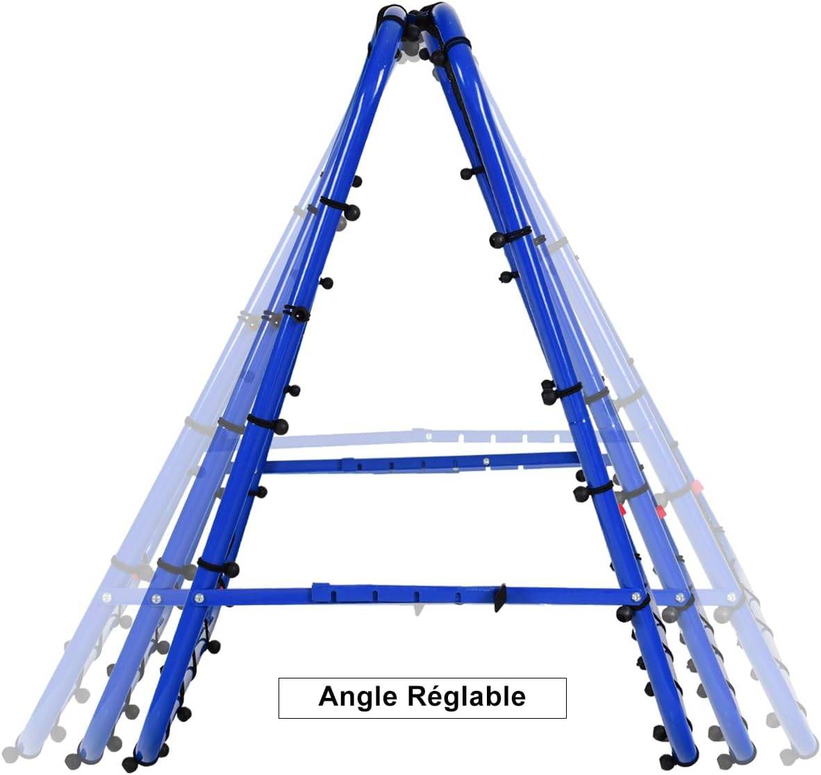 Costway - Filet de Rebond de Football Pliable & Double Face, Filet d'Entraînement avec Angles Réglables, Équipement de Sport pour Soccer, Volley, Tennis, Handba - Image 2