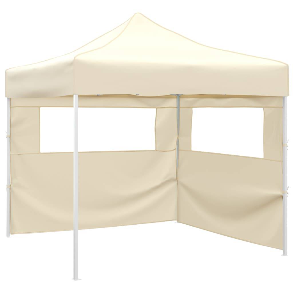Barnum Pliant 3x3m Acier avec 2 Parois Toile Imperméable pour Marché Crème – ComfortXL Outdoor Living - Image 1