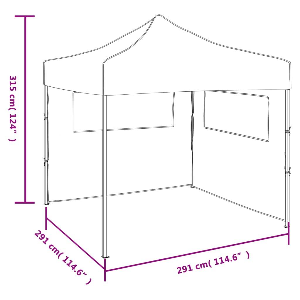 Barnum Pliant 3x3m Acier avec 2 Parois Toile Imperméable pour Marché Crème – ComfortXL Outdoor Living - Image 9