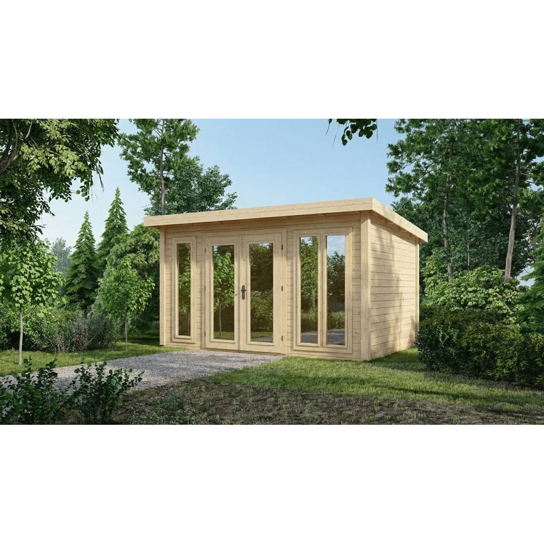 Altanka - Abri de jardin en bois Kira 4,04x4,09m - 12m2 - Ep. 34mm - 000009 - ALTANKA