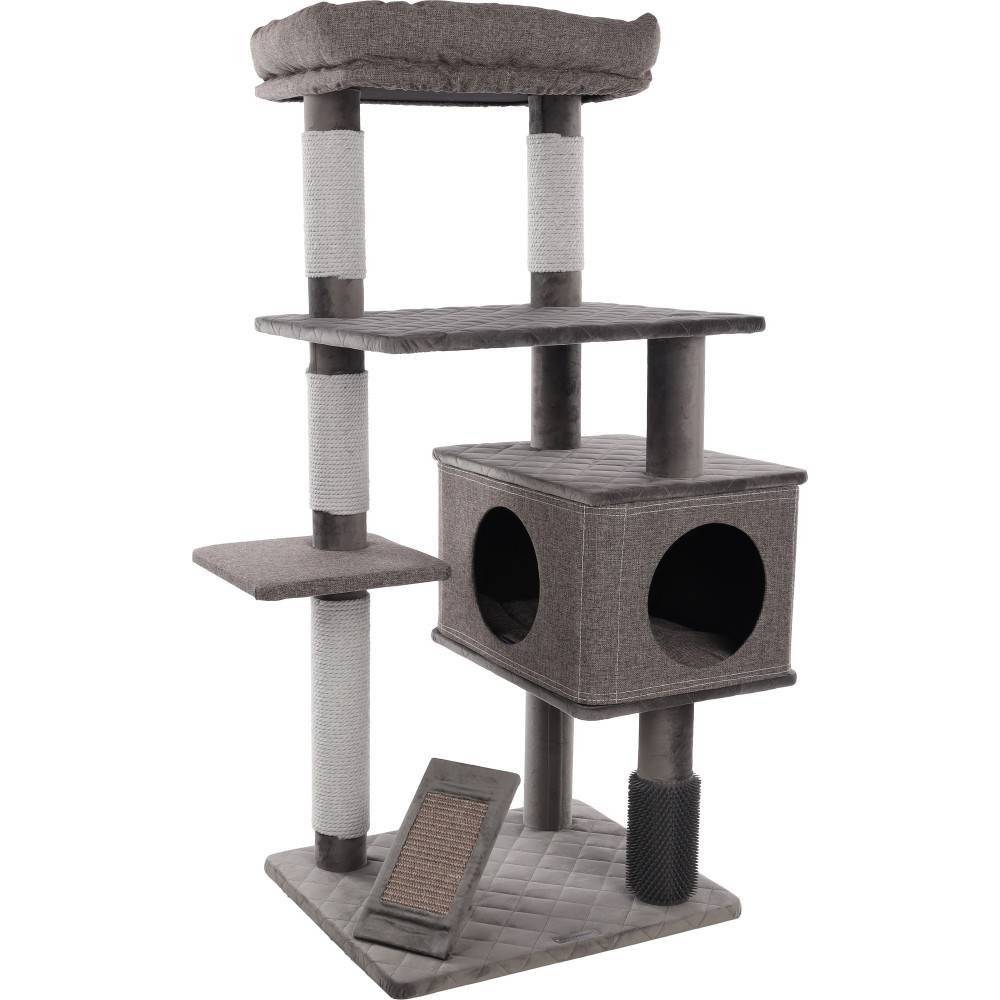 Flamingo - Arbre à chat Halo Gris 76 x 58 x H 127 cm pour chat - Image 1