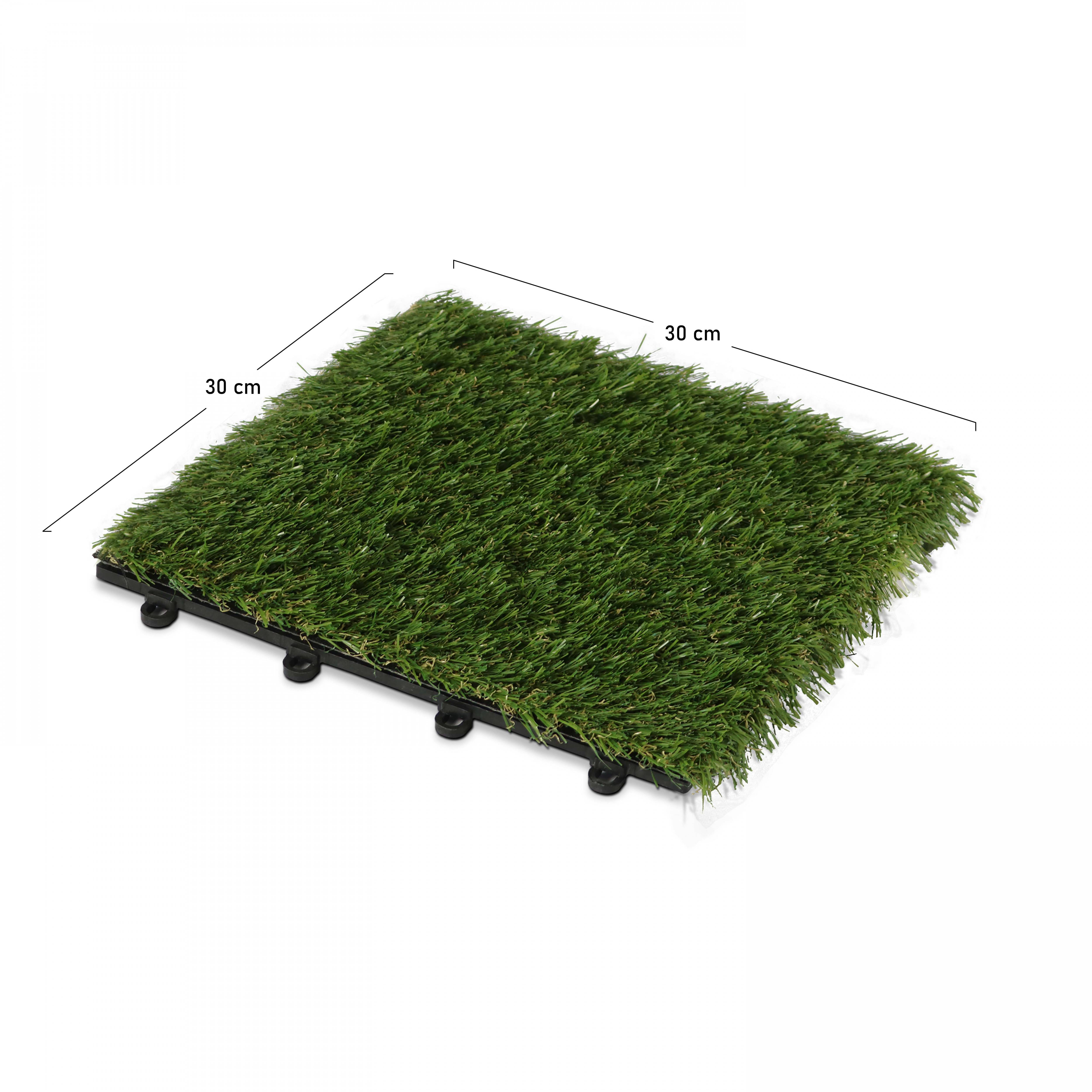 Oviala - Lot de 40 dalles clipsables gazon artificiel vert Arena - Oviala - Image 3