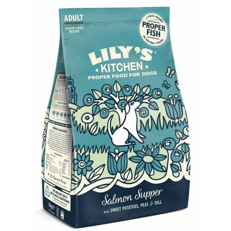 CROQUETTES CHIEN SANS CEREALES SAUMON - LILY'S KITCHEN 7 kg
