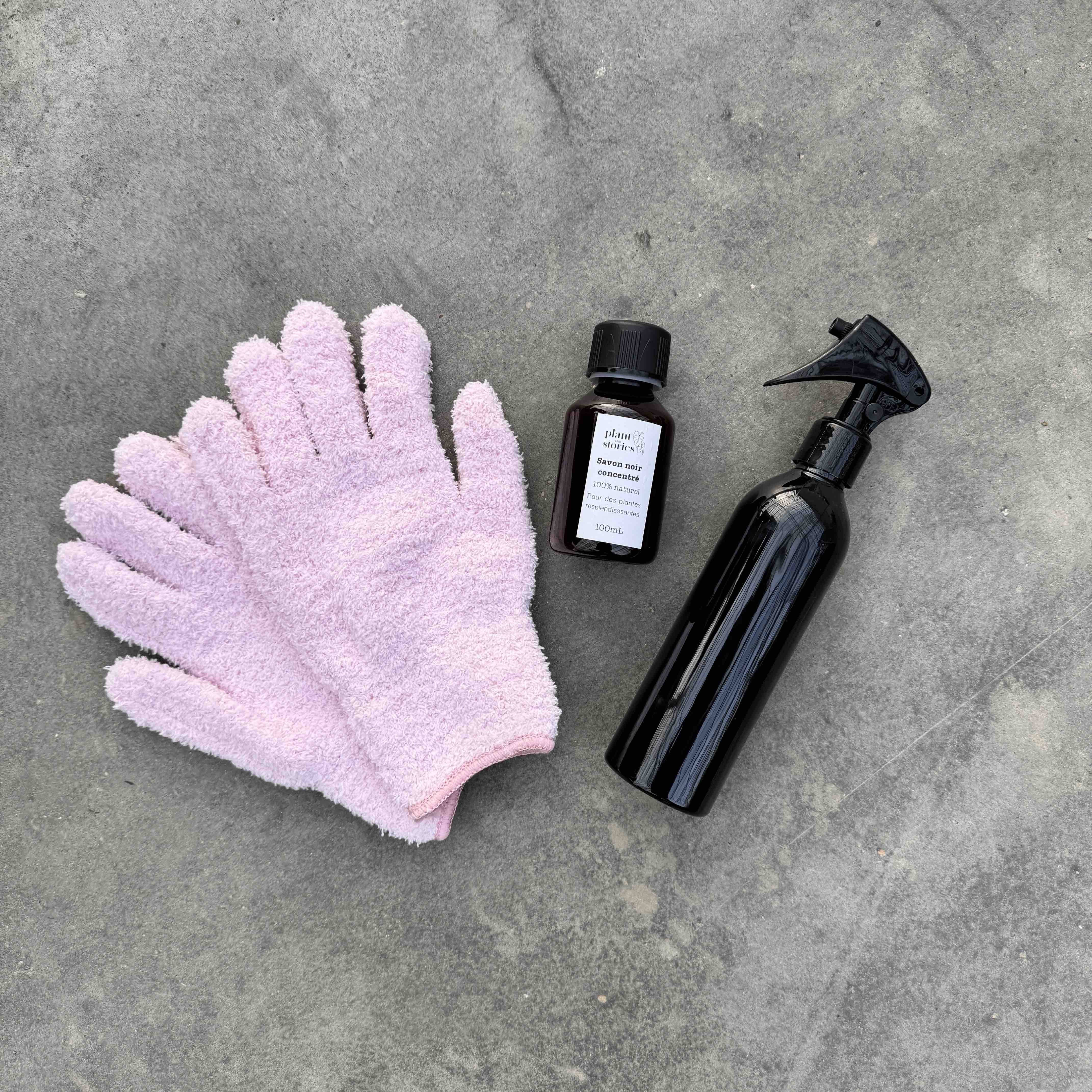 Pack Soin des Plantes Routine complète - Pulvérisateur 250ml + Savon noir concentré + Paire de Gants de Nettoyage - Mint - Image 2