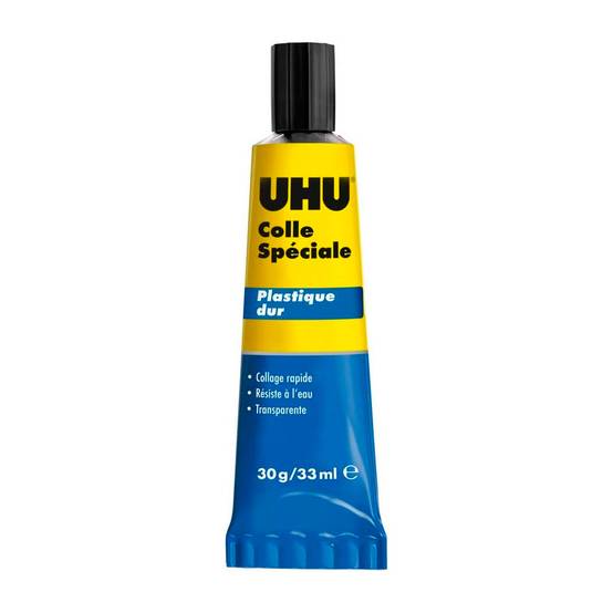 UHU Colle spéciale plastique dur - colle idéale pour toutes les matières plastiques courantes , transparente, tube 30g - Image 2