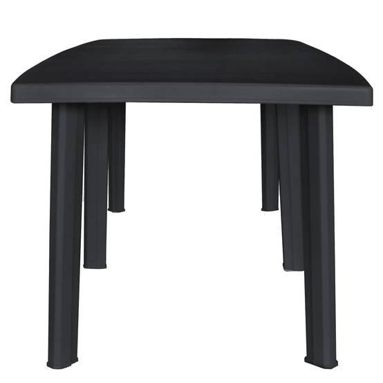 ComfortXL - Salon de Jardin 8 Personnes Plastique Table et Chaises Pliables Extérieur Anthracite – ComfortXL Outdoor Living - Image 3