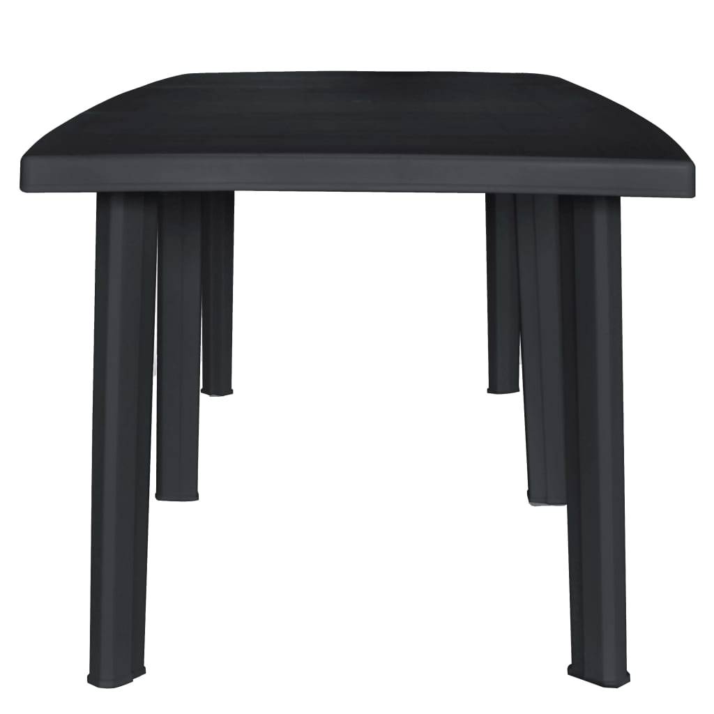 ComfortXL - Salon de Jardin 8 Personnes Plastique Table et Chaises Pliables Extérieur Anthracite – ComfortXL Outdoor Living - Image 3