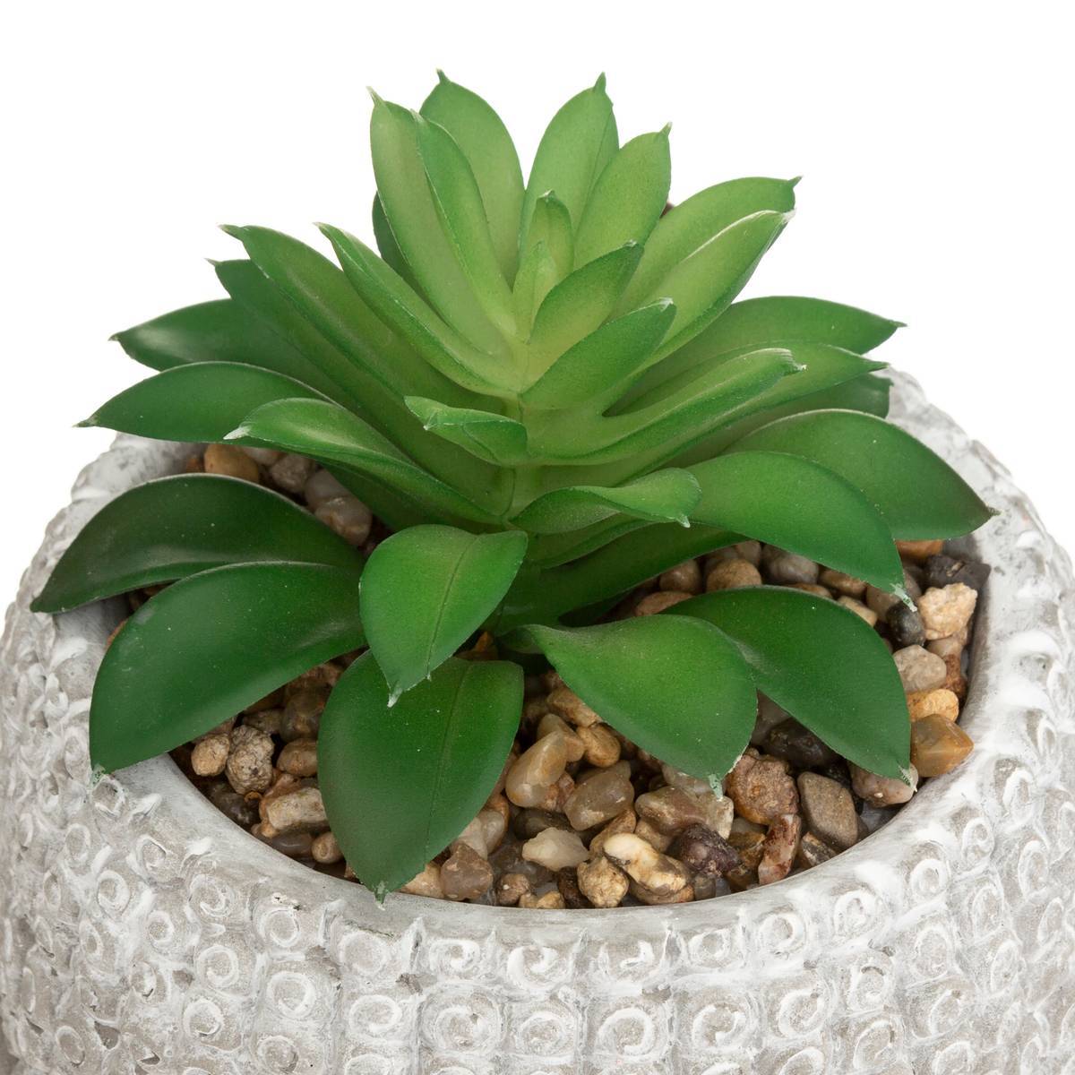 Atmosphera - Plante artificielle Bouddha pot ciment H13,5cm - Atmosphera Créateur d'intérieur - Image 3