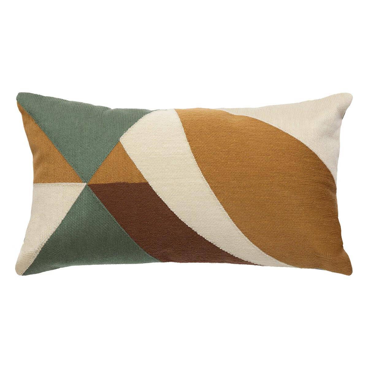 Coussin Déco Imprimé "Hary" 30x50cm Vert