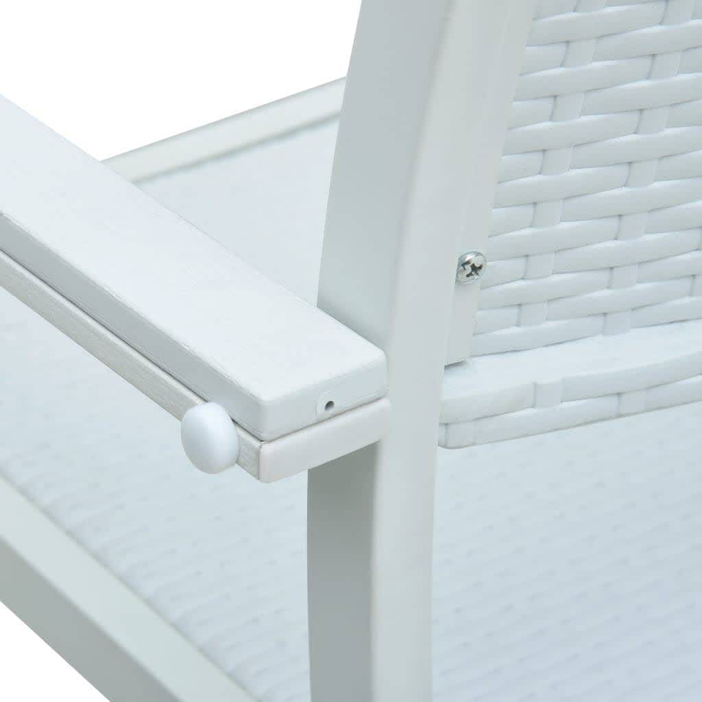 Ensemble Repas 6P 140cm Plastique Aspect Rotin Bicolore – ComfortXL Outdoor Living - Image 9