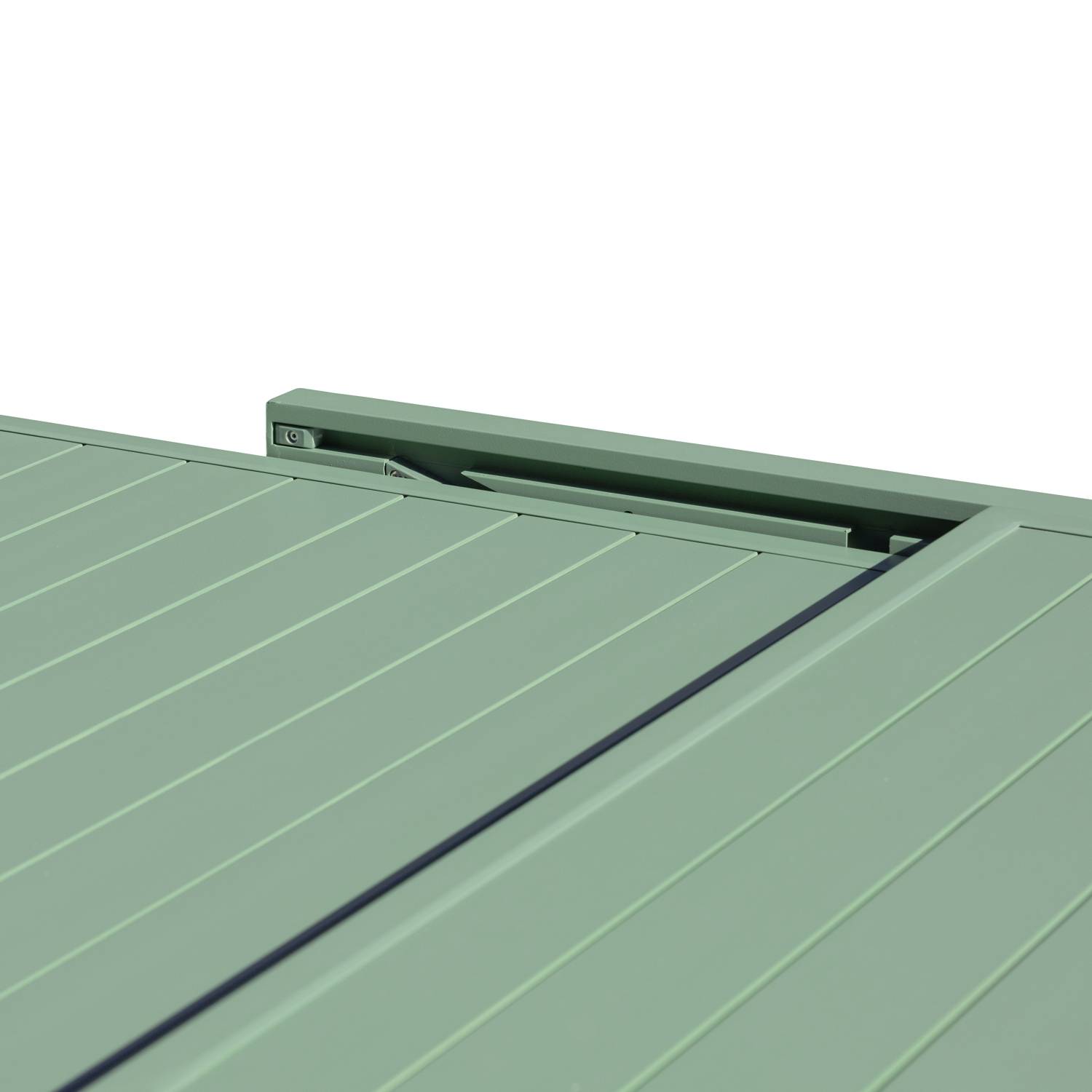 Salon de jardin VENEZIA extensible 90/180 en textilène vert sauge 8 places - aluminium vert sauge - HAPPY GARDEN - Image 10