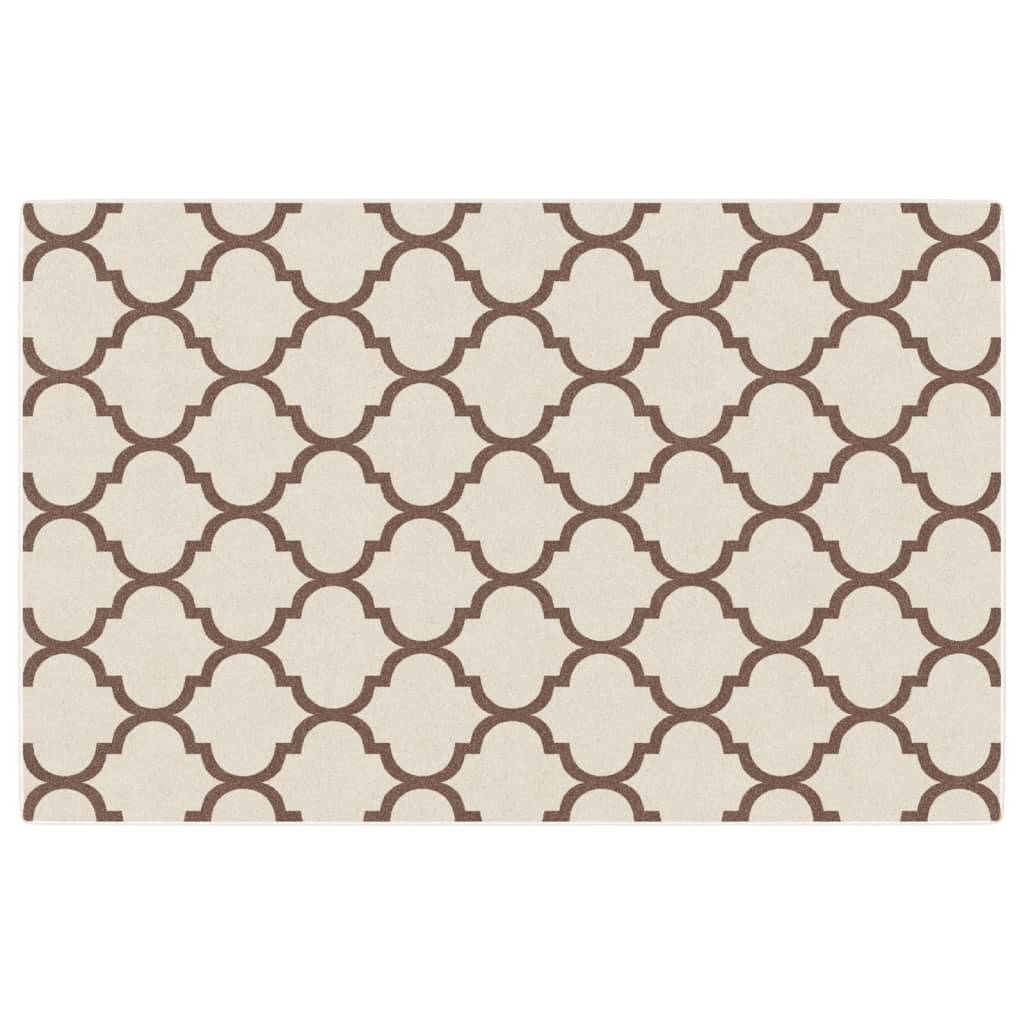 Grand Tapis de Sol Lavable Design Arabe Poils Courts Intérieur Extérieur Antidérapant Brun 190x300cm – ComfortXL Outdoor Living - Image 2