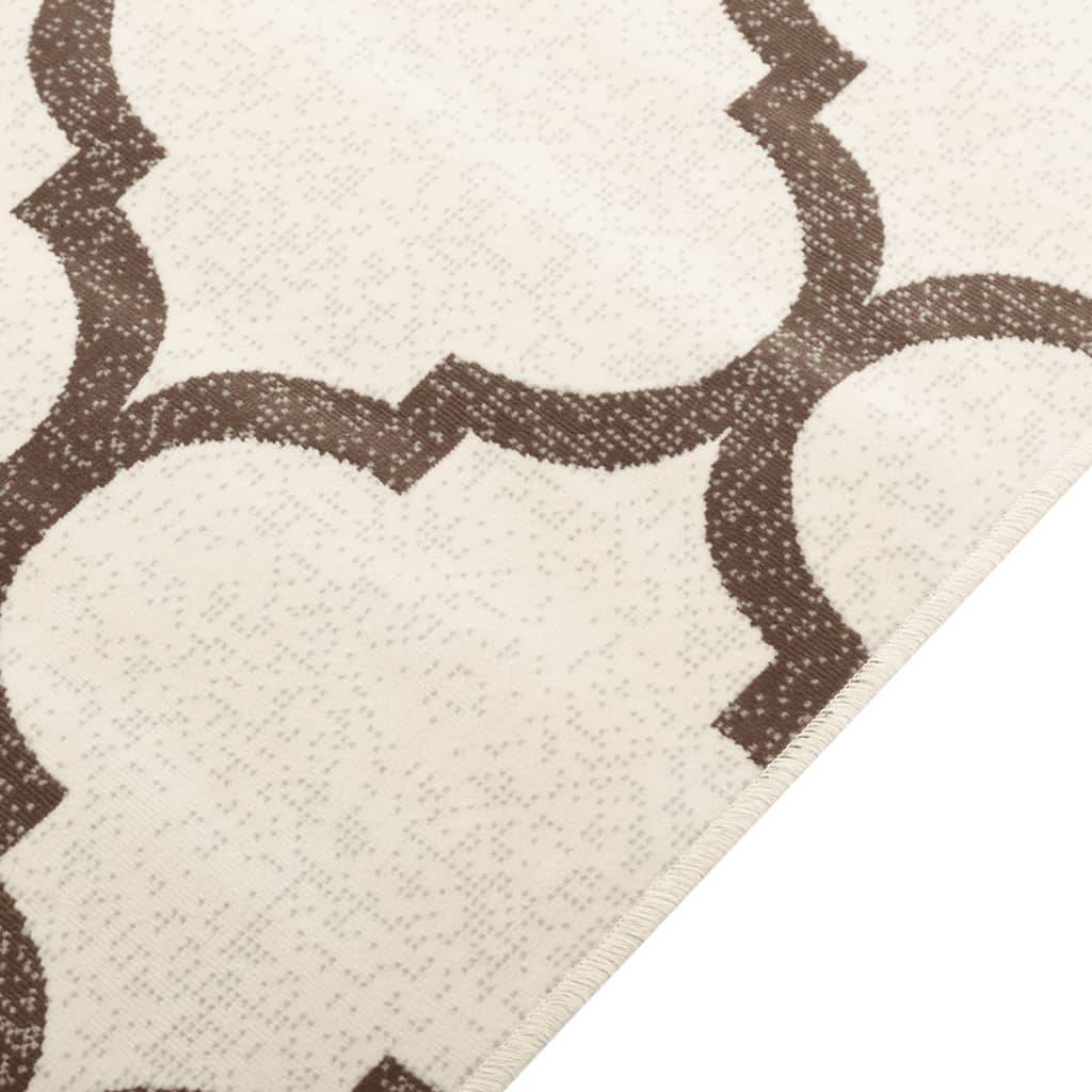 Grand Tapis de Sol Lavable Design Arabe Poils Courts Intérieur Extérieur Antidérapant Brun 190x300cm – ComfortXL Outdoor Living - Image 5
