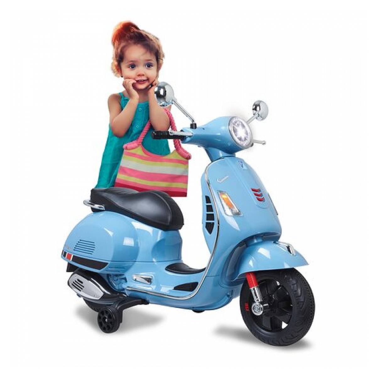 Scooter Électrique Vespa GTS 125 Bleu 12V pour Enfants - Image 3