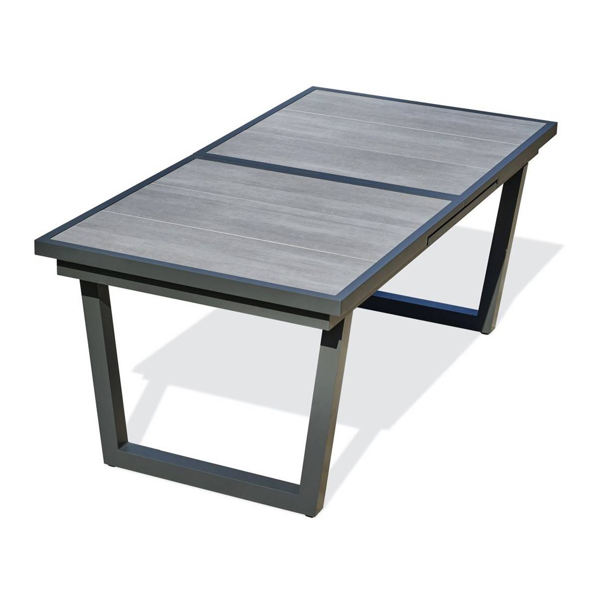 Dcb Garden - Table de jardin Extensible en Céramique "Olhos" 191-251cm Gris Anthracite - Image 1