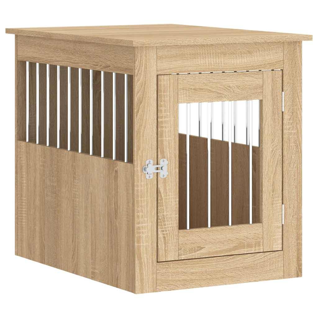 Niche plastique bois et acier marron 55 x 75 x 65 cm - Prolenta premium p361.0 - Image 1