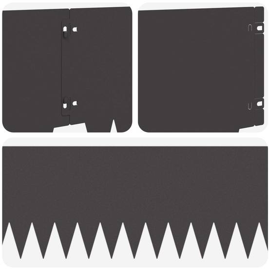 Bordure de jardin métal aménagement extérieur séparation emboîtable 10pcs 103x25cm noir - ComfortXL Outdoor Living - Image 7