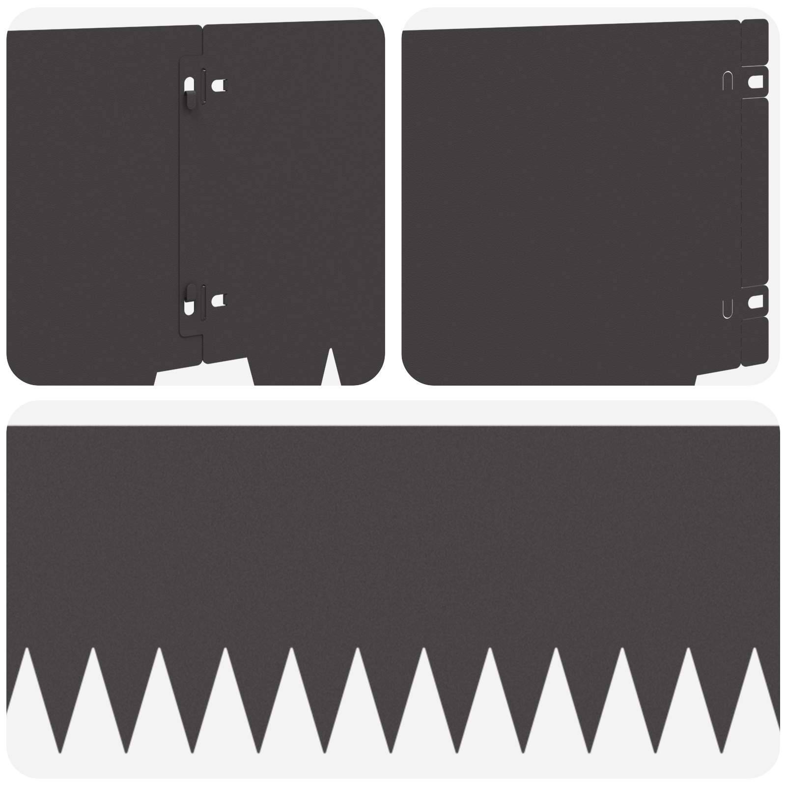 Bordure de jardin métal aménagement extérieur séparation emboîtable 10pcs 103x25cm noir - ComfortXL Outdoor Living - Image 7