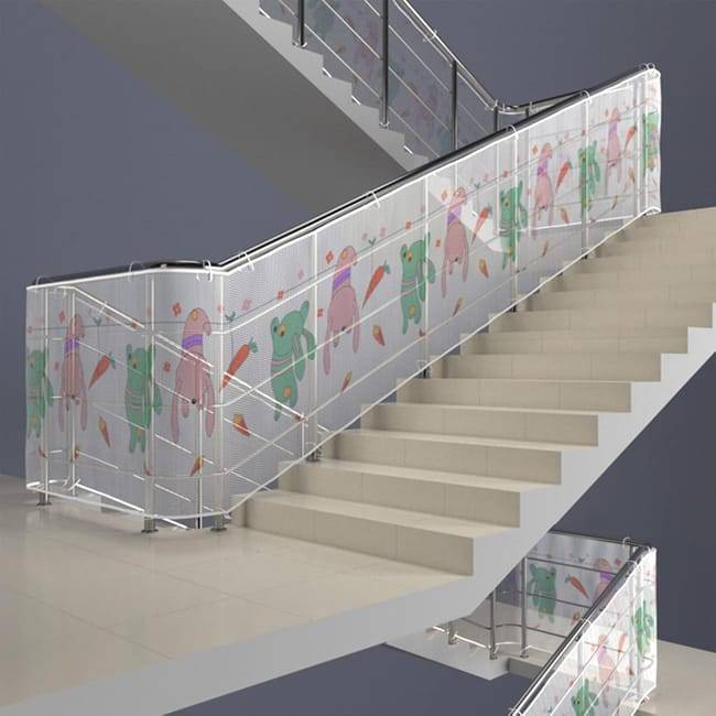 Filet de Sécurité pour Escalier, 3m x 79cm, Motif Animaux, Durable et Mignon pour Enfants et Animaux-Lytech - Image 2