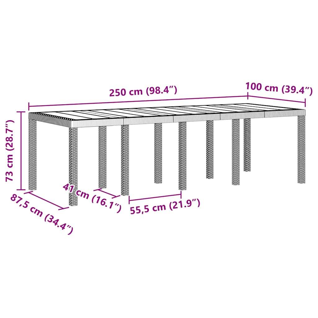 ComfortXL - Table et Chaises de Jardin 10 Places Résine Tressée Ensemble Complet pour Grandes Tablées Gris Clair – ComfortXL Outdoor Living - Image 4