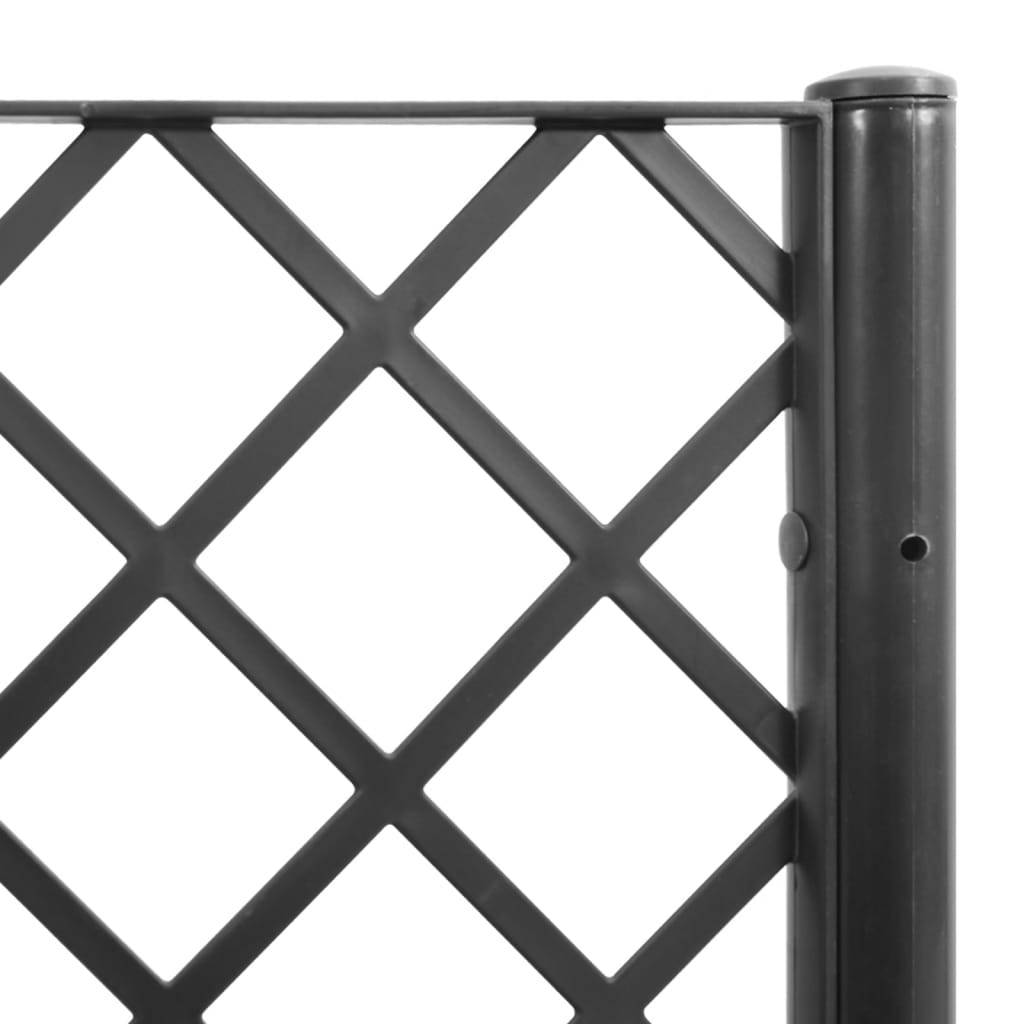 Vidaxl - Jardinière avec treillis noir 160x40x140 cm PP vidaXL 367873 - Image 5