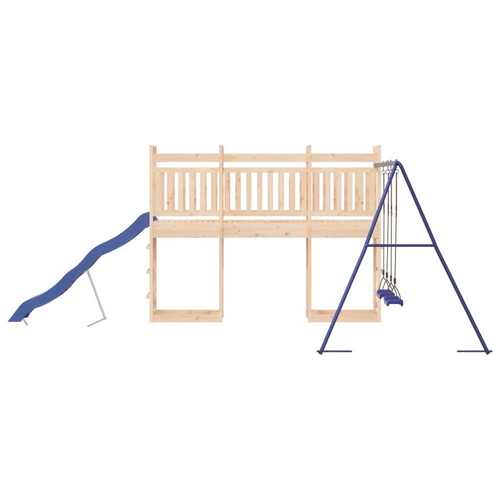 Helloshop26 - Aire de jeux d'extérieur balançoires toboggan portiques robuste jeux 314 x 535 x 207 cm bois de pin massif - Image 5