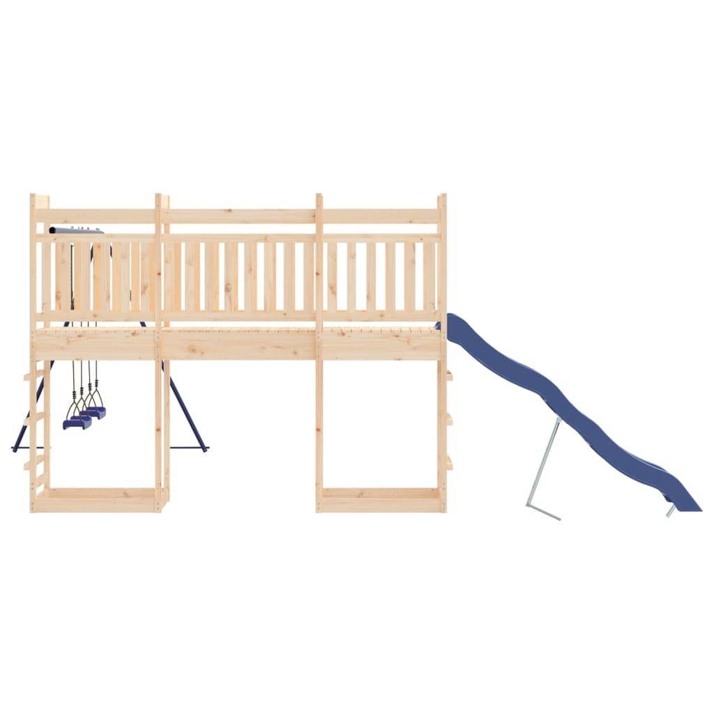 Helloshop26 - Aire de jeux d'extérieur balançoires toboggan portiques robuste jeux 314 x 535 x 207 cm bois de pin massif - Image 4